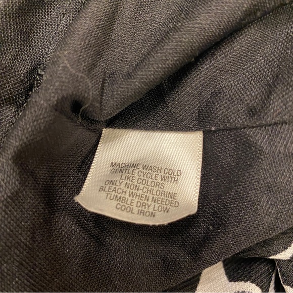 Style & Co Womens Tunic 1X Black White Square Neck Stretch Top - Picture 5 of 5